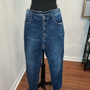 White House Black Market High Rise Skinny Blue Jeans #3